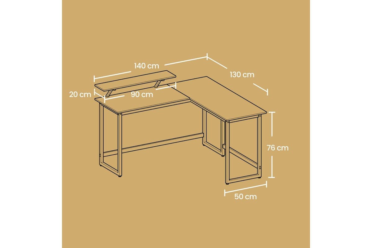 Vasagle Corner Office Desk | Black-3