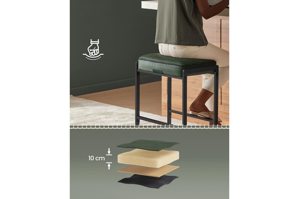 Vasagle Bar Stools | Synthetic Leather | Forest Green | Set Of 2-4