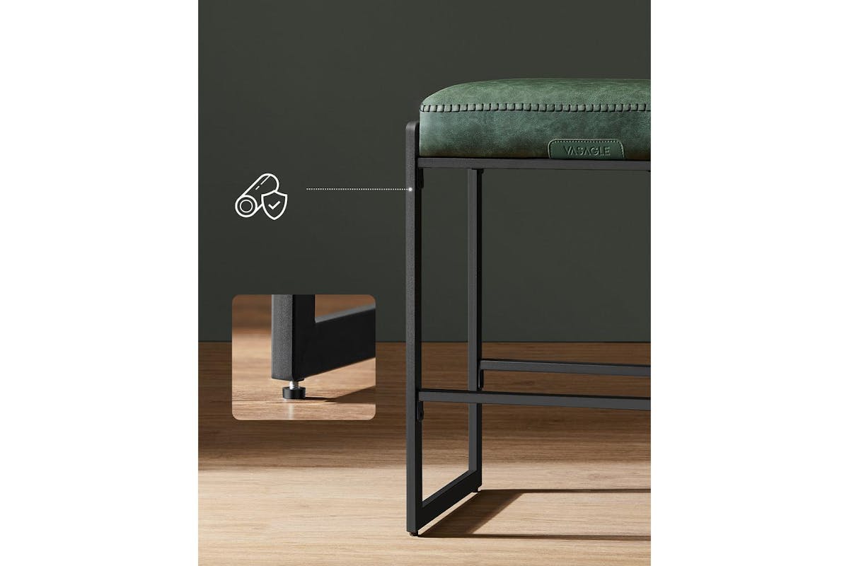 Vasagle Bar Stools | Synthetic Leather | Forest Green | Set Of 2-5
