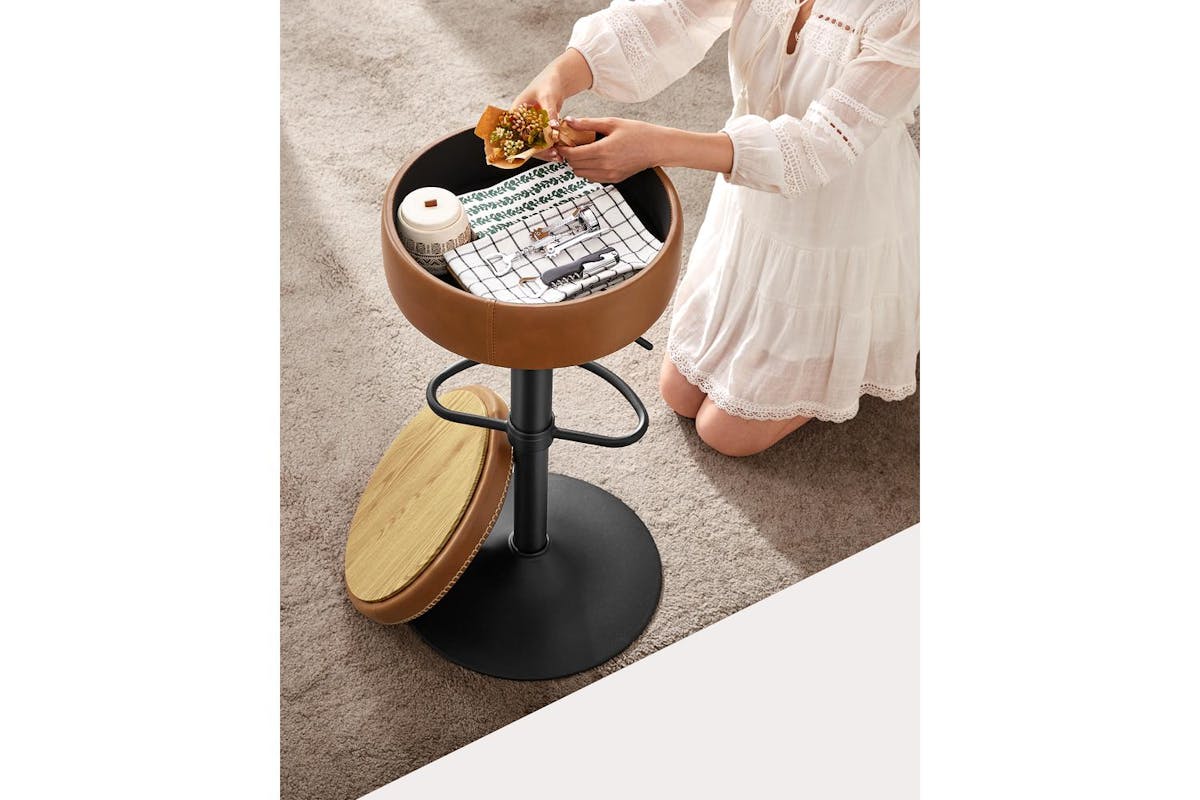 Vasagle Bar Stool | Pu Leather | Adjustable Height-3