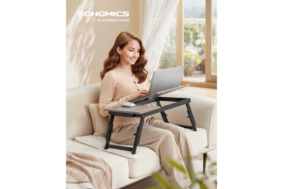 Laptop Desk | Laptop Table | Bamboo & Particle Board | 21.5 X 13.75 Inch-2