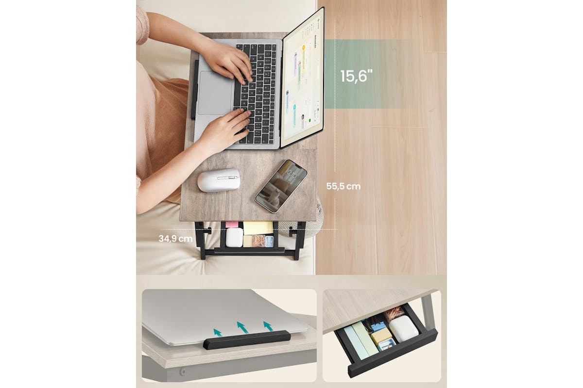 Laptop Desk | Laptop Table | Bamboo & Particle Board | 21.5 X 13.75 Inch-5