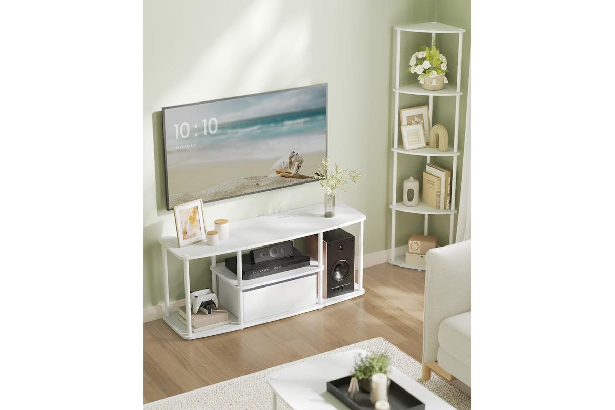 Songmics Home Tv Stand | Tv Unit | Particleboard And Steel | 110 X 35 X 46 Cm-7