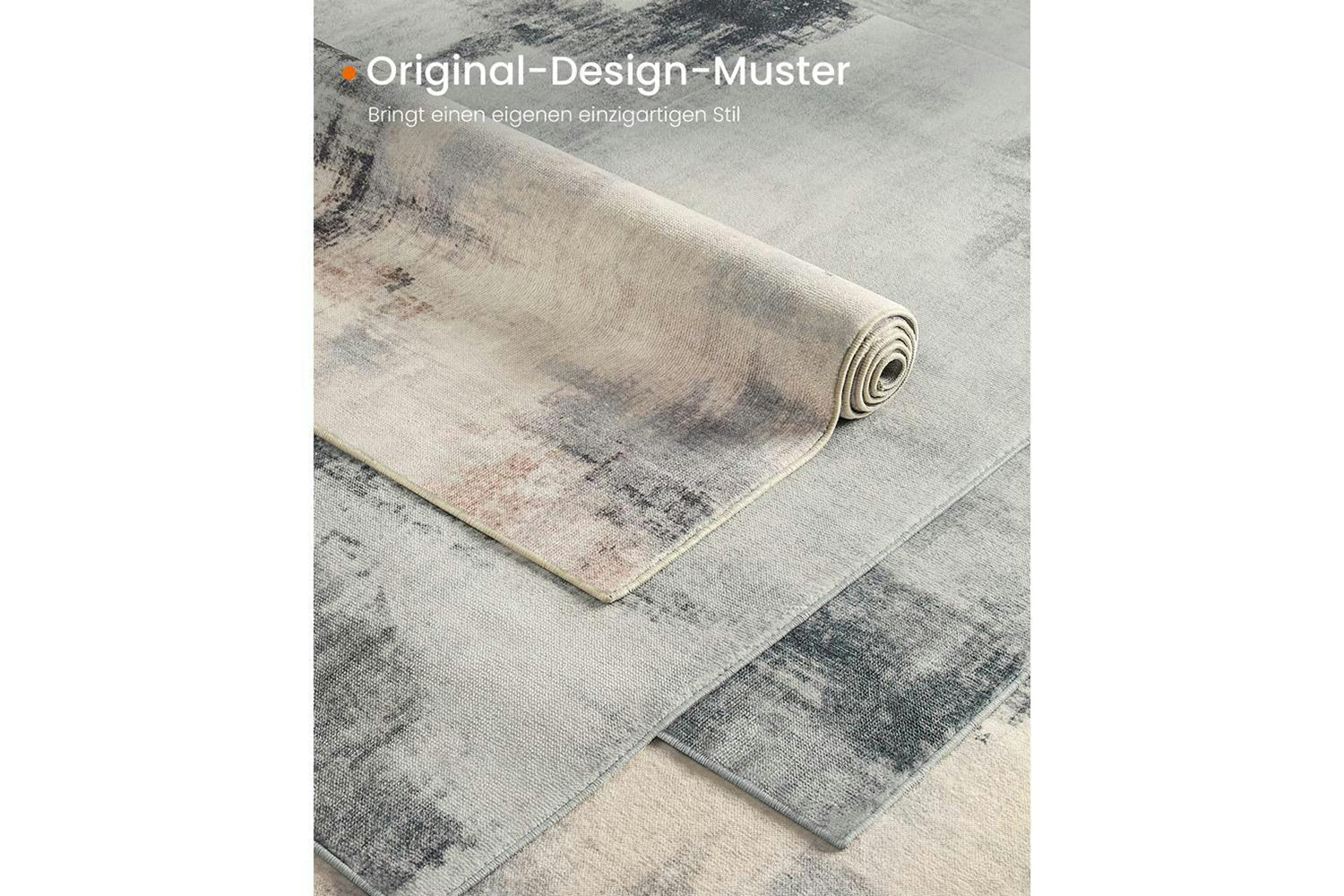 Songmics | Modern Abstract Rug | Dove Gray | 90 x 150 cm-6