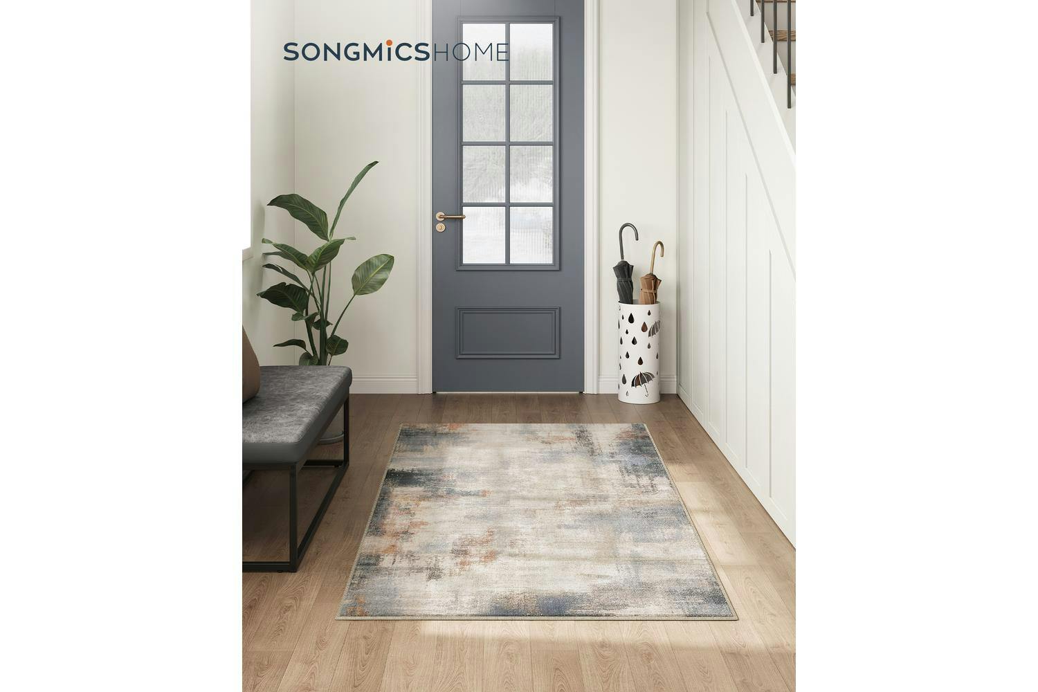 Songmics | Modern Abstract Rug | Multicolour | 90 x 150 cm-2