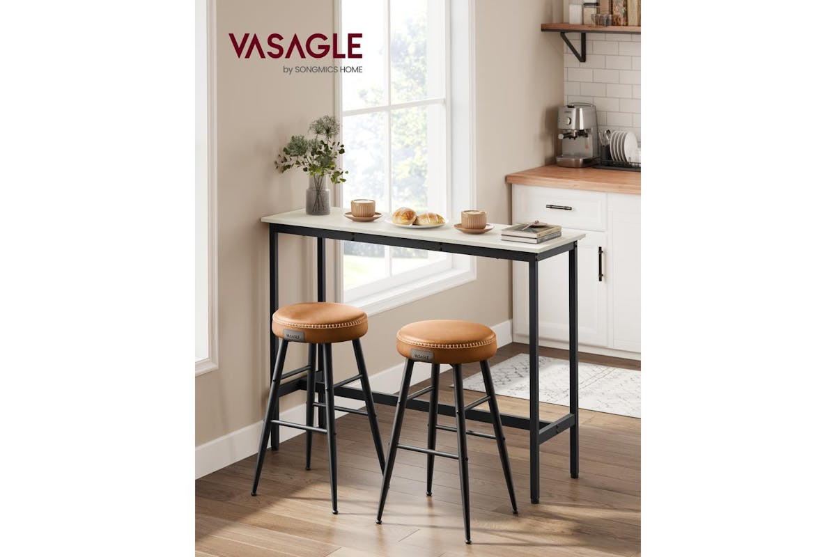 Vasagle Bar Table | Industrial Style | Alloy Steel & Wood Chipboard | 120 X 90 X 40 Cm-2
