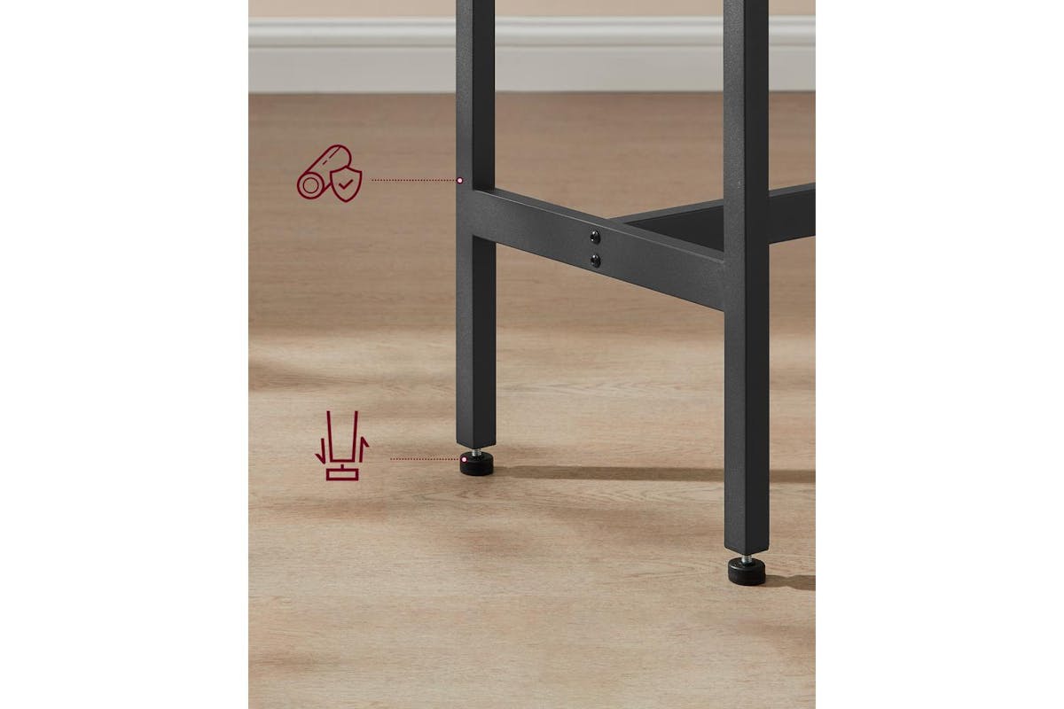 Vasagle Bar Table | Industrial Style | Alloy Steel & Wood Chipboard | 120 X 90 X 40 Cm-7