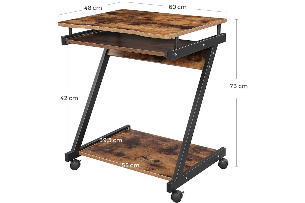 Computer Desk | Home Office Desk | Steel And Chipboard | 60 X 48 Cm-3