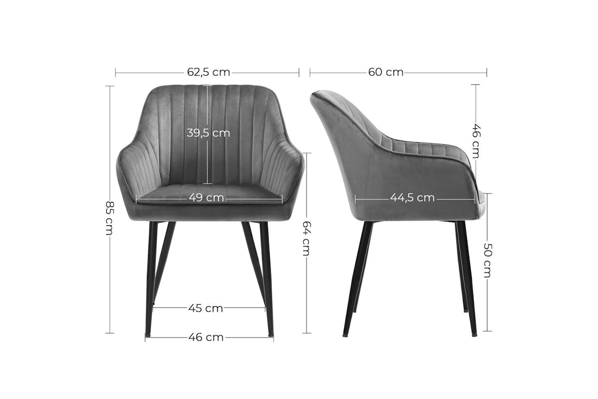 Dining Chair | Dining Chair | Velvet | Light Grey-7