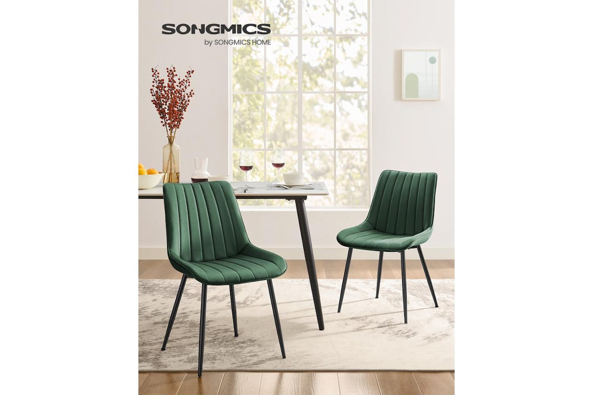 Dining Chair | Dining Chair | Velvet | Green-ink Black-2