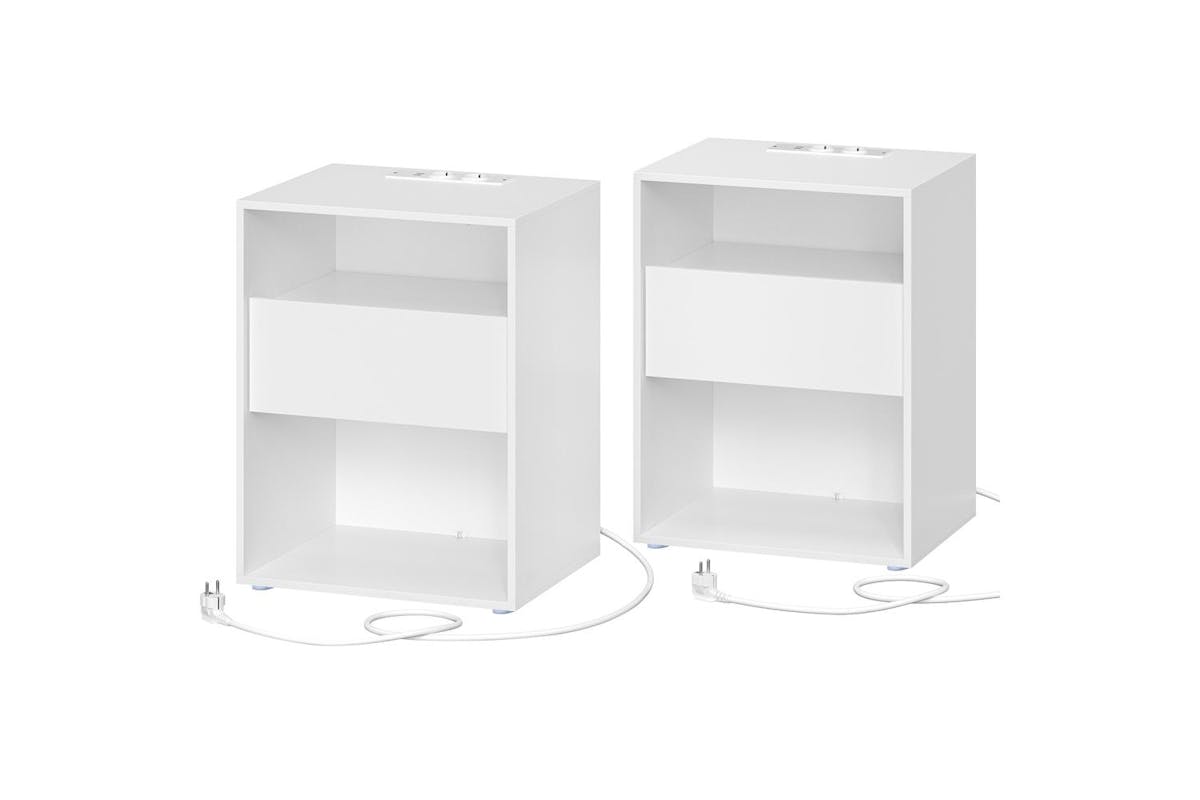 Vasagle End Table | Side Table With Power Strip | Steel And Chipboard | 30 X 34 X 58 Cm-8