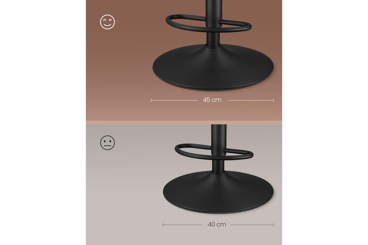 Vasagle Bar Stools | Pu Leather | Adjustable Height-4
