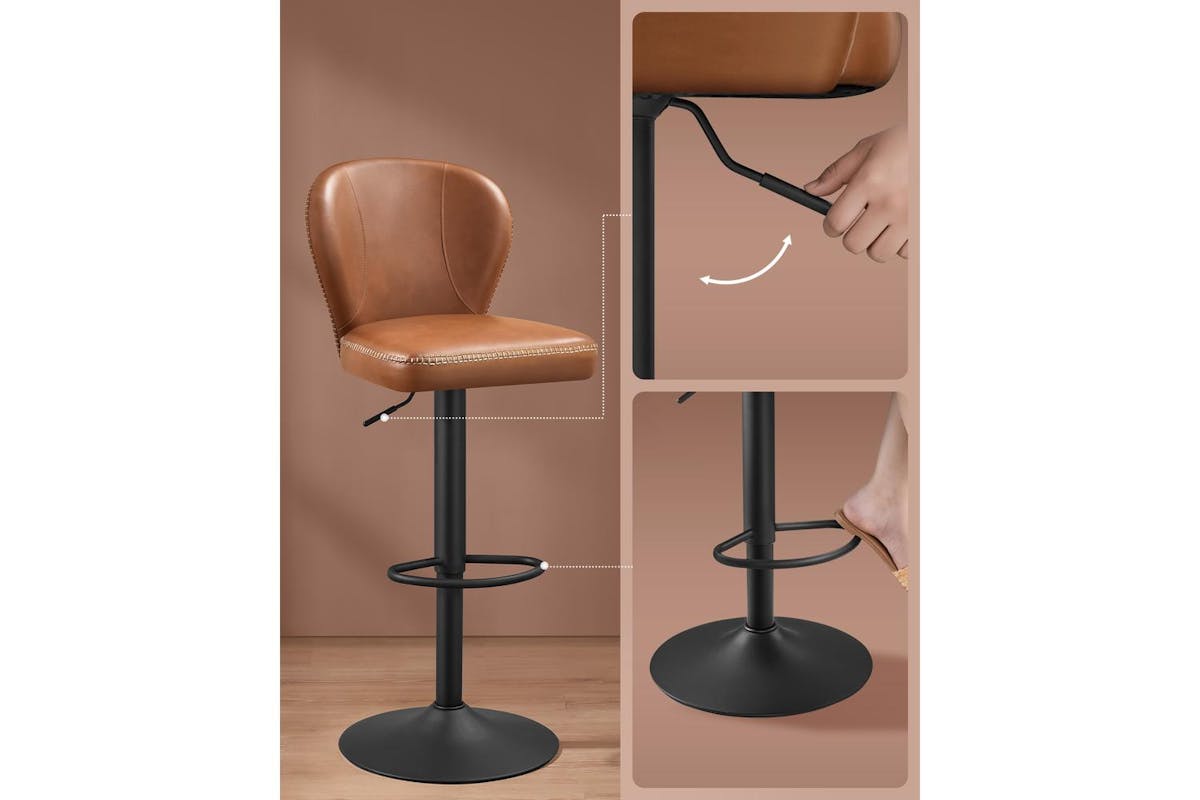 Vasagle Bar Stools | Pu Leather | Adjustable Height-7