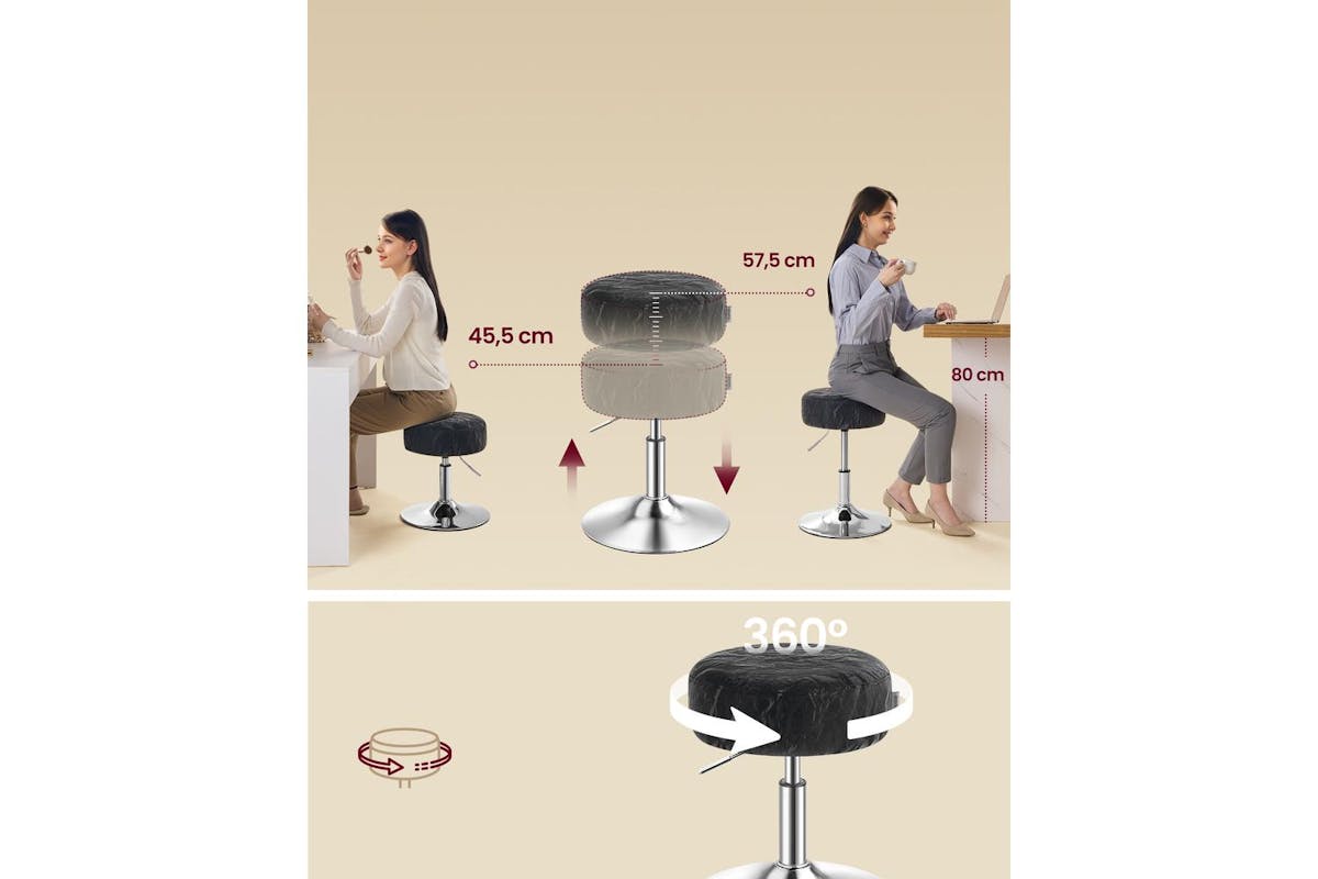 Vasagle Bar Stool | Pu Upholstery | Adjustable Height-4