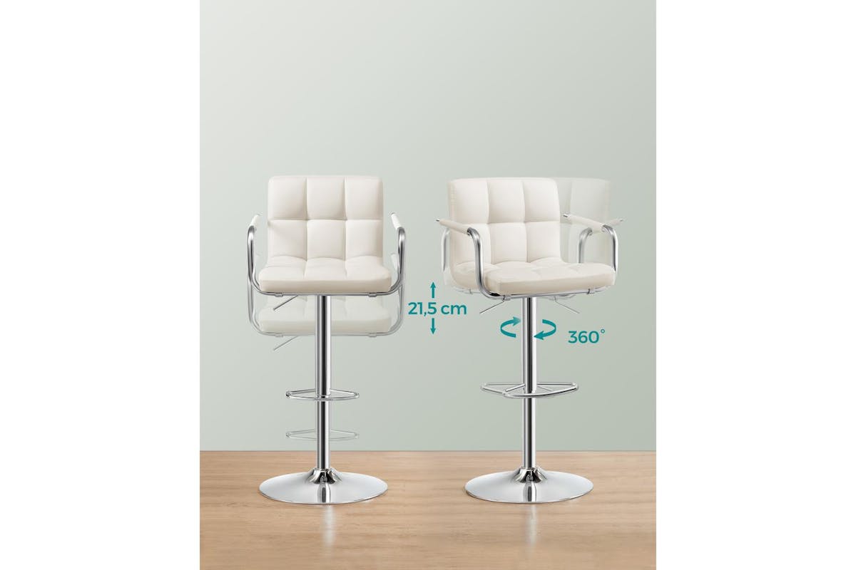 Bar Chair | Bar Stool | Synthetic Leather | Adjustable Height-5