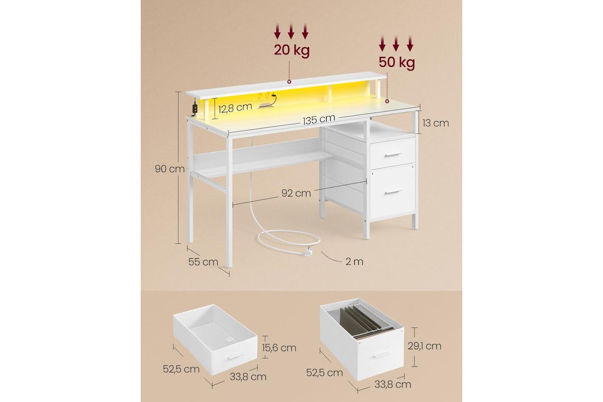 Computer Desk | Home Office Desk | Steel Frame | Standard Size-3