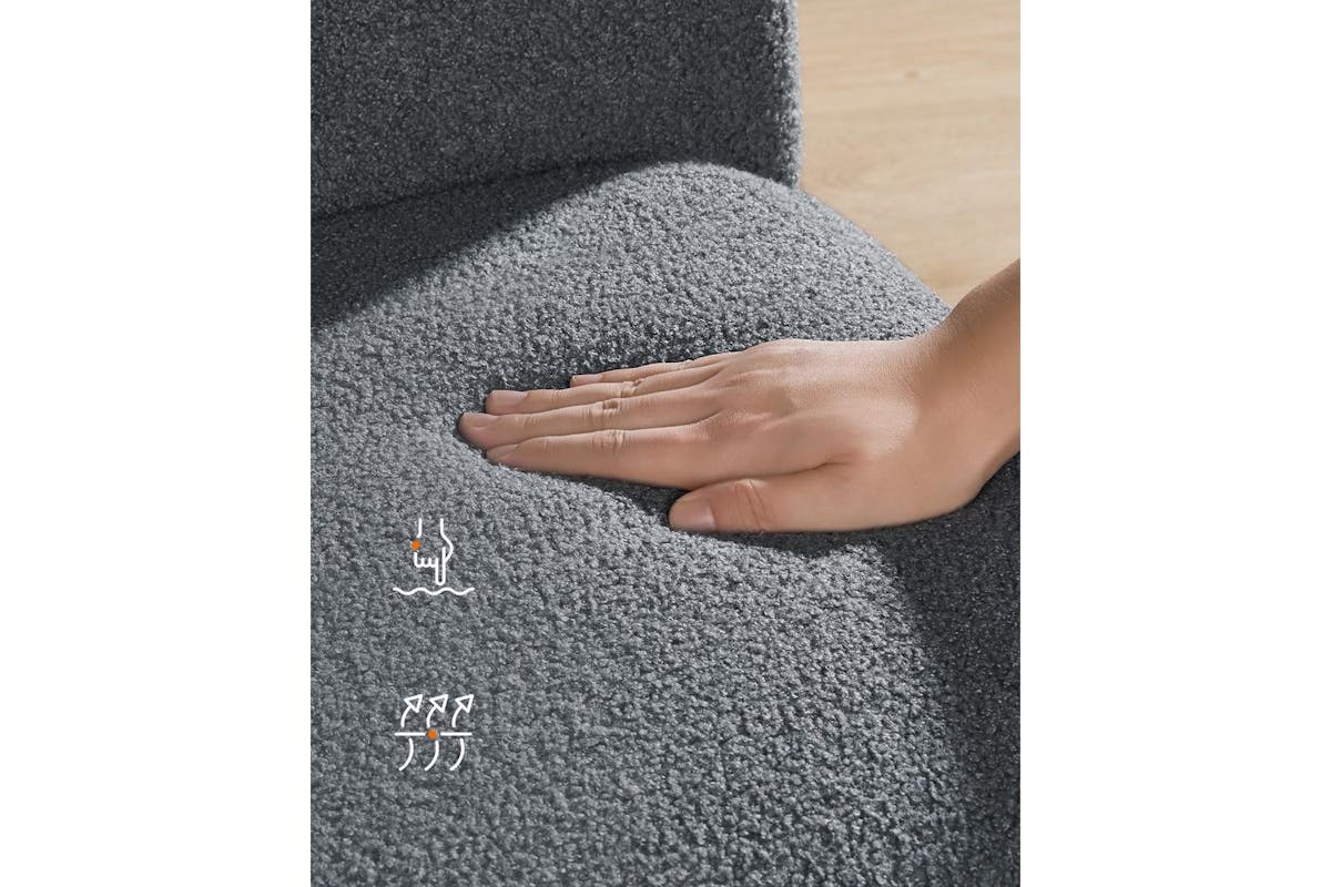 Rocking Chair | Rocking Chair | Fleece | Slate Gray | 89.5 X 67.5 X 106 Cm-5
