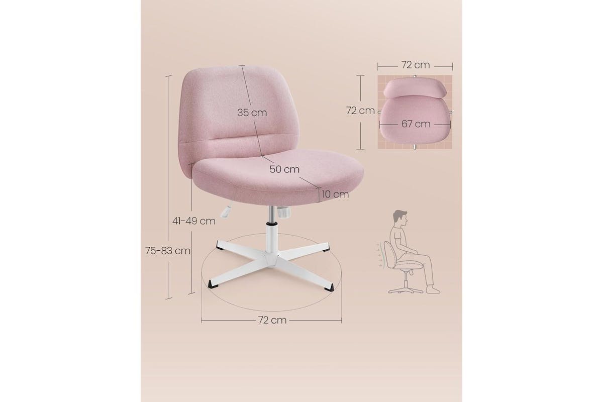 Office Chair | Office Chair | Cotton-linen Fabric | Extra Wide Seat-3