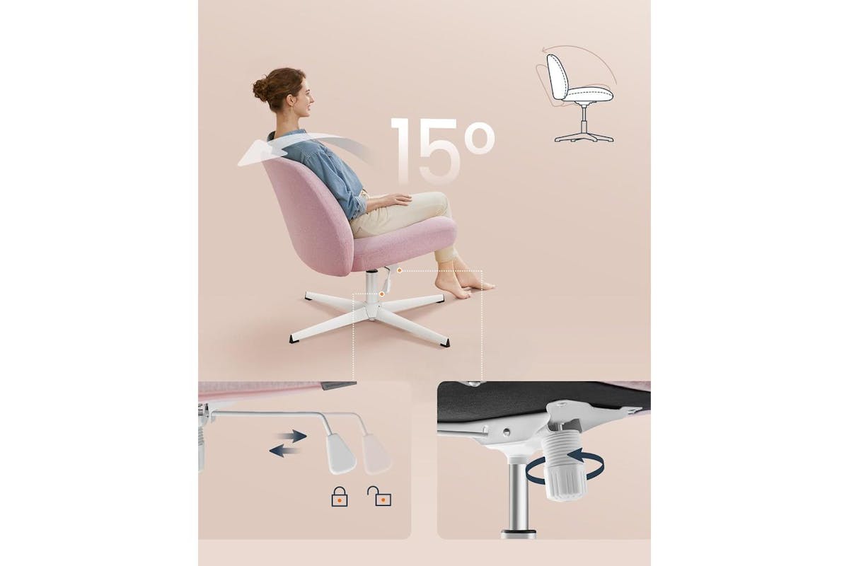 Office Chair | Office Chair | Cotton-linen Fabric | Extra Wide Seat-6