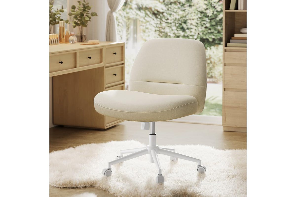 Office Chair | Office Chair | Cotton-linen Fabric | Extra Wide Seat-2