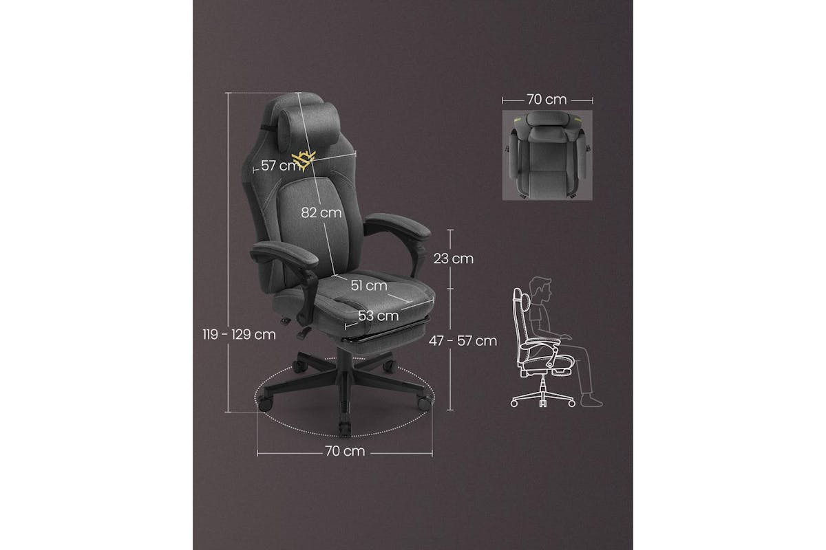 Gaming Chair | Office Chair | Cotton-linen Surface | Adjustable-6