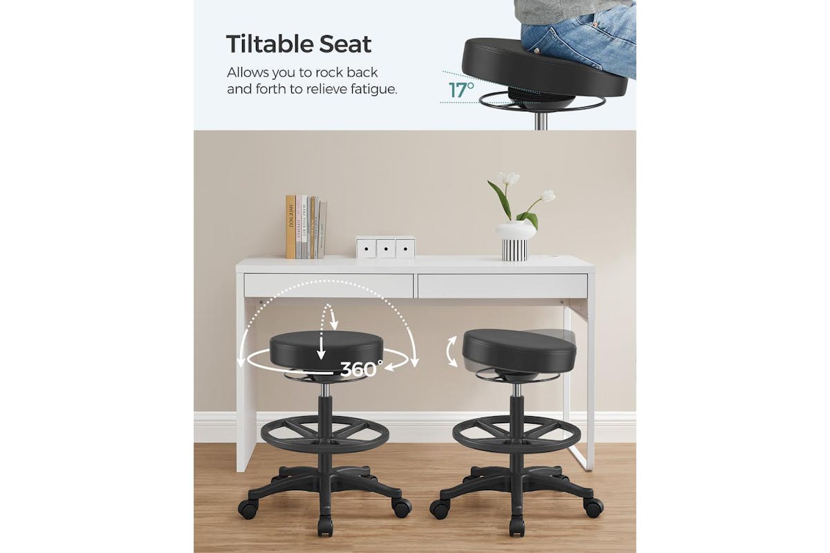 Standing Chair | Office Chair | Pu Upholstery | Adjustable Height-3