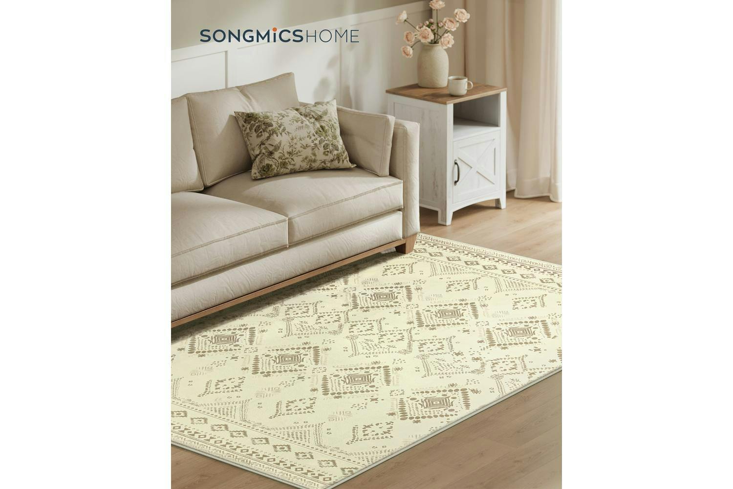 Songmics | Boho Rug | Sand Beige | 120 x 170 cm-2