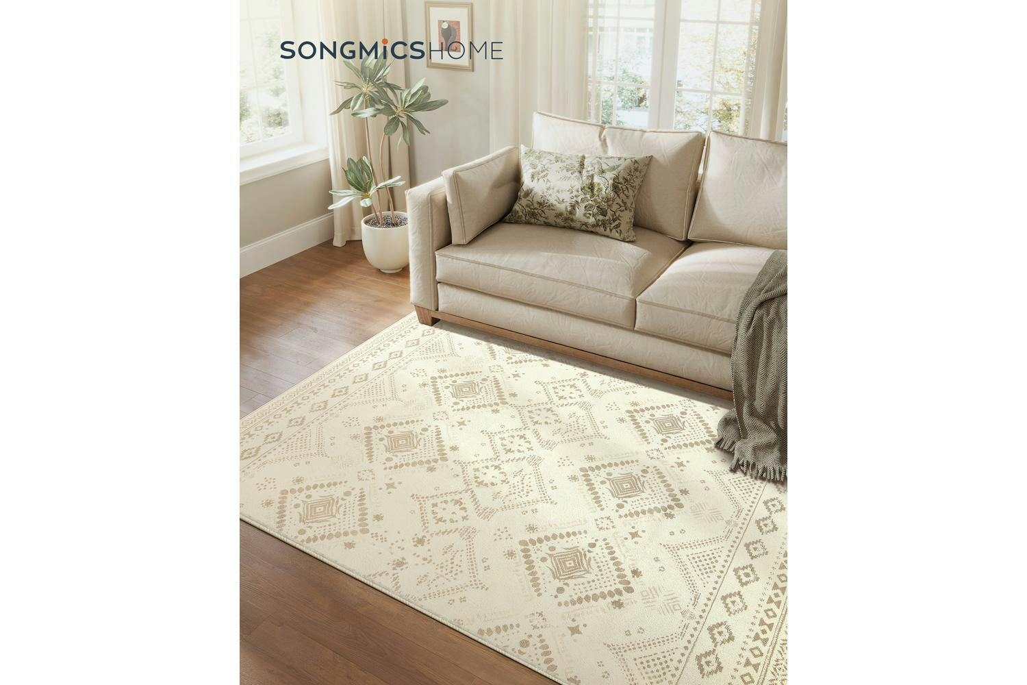 Songmics | Boho Rug | Sand Beige | 160 x 230 cm-2