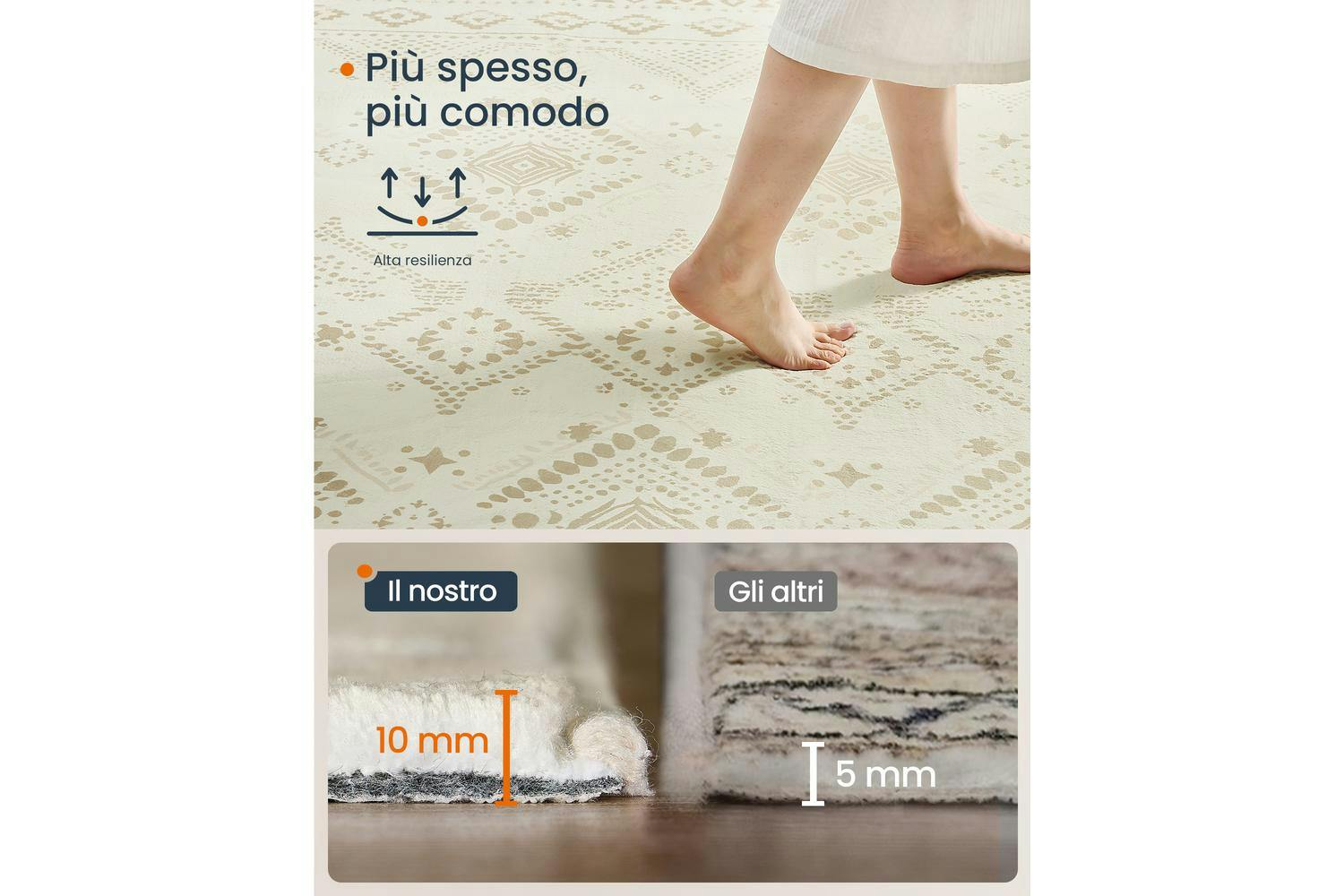 Songmics | Boho Rug | Sand Beige | 160 x 230 cm-4