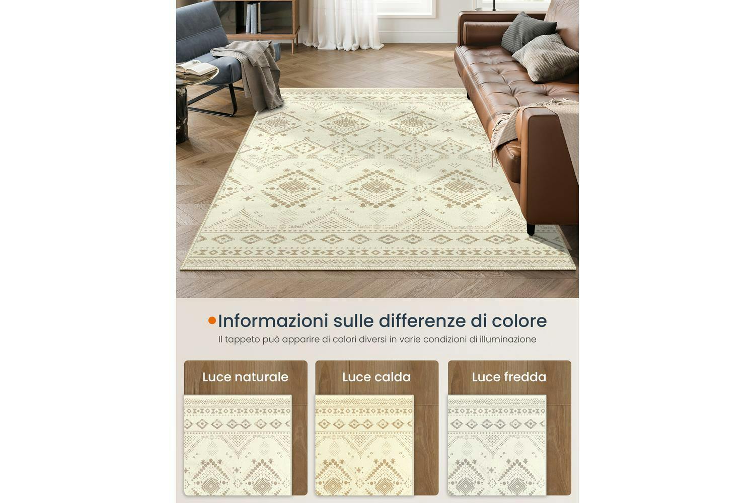 Songmics | Boho Rug | Sand Beige | 160 x 230 cm-8