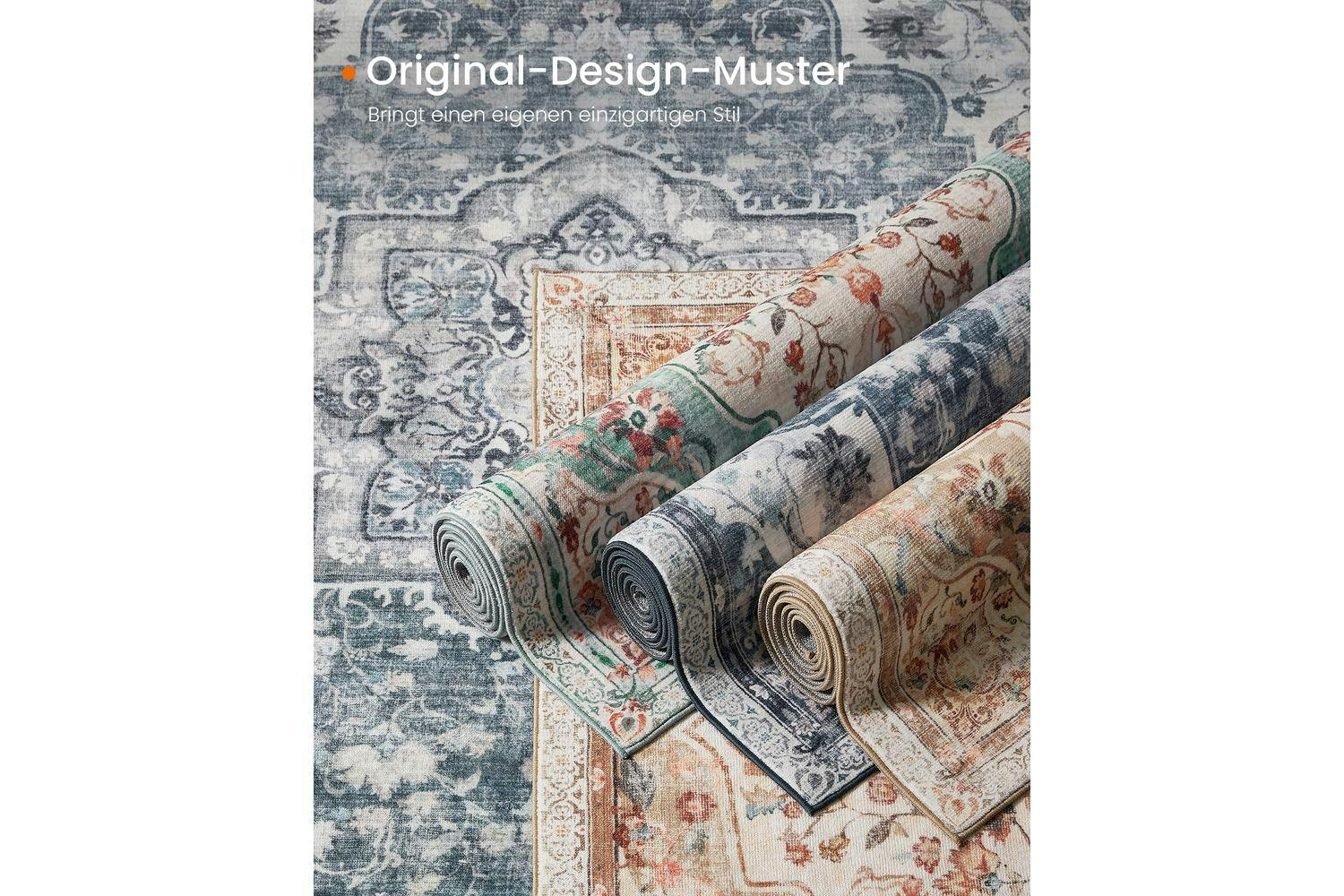Songmics | Vintage Area Rug | Quiet Gray | 140 x 200 cm-8