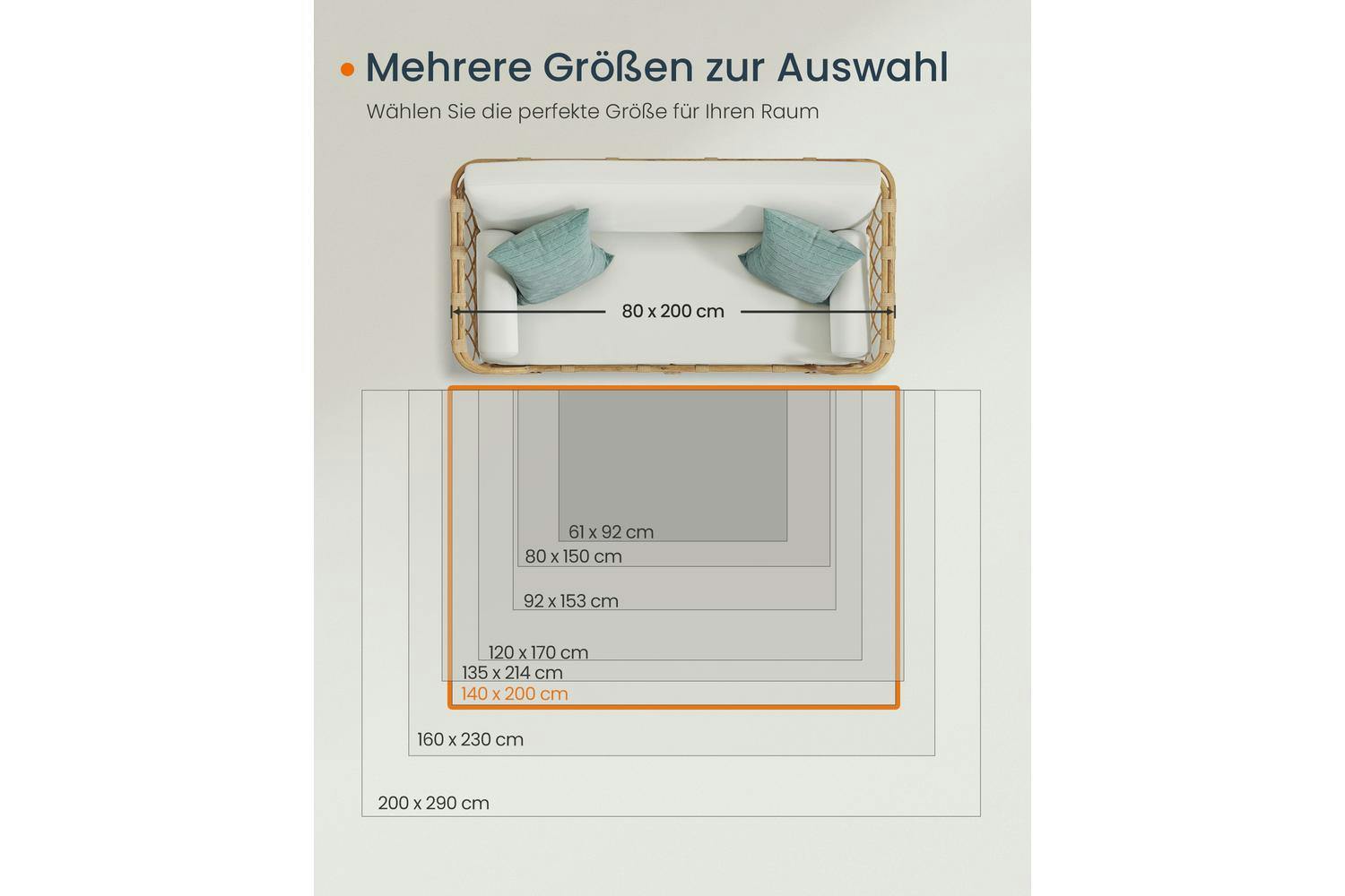 Songmics | Vintage Area Rug | Bremen Blue | 140 x 200 cm-6