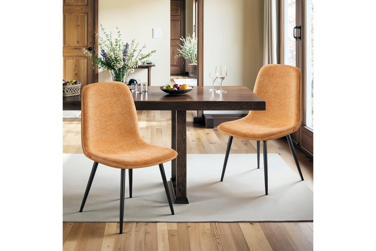 Dining Chairs | Dining Chair | Chenille Fabric And Pu | Standard Size-5