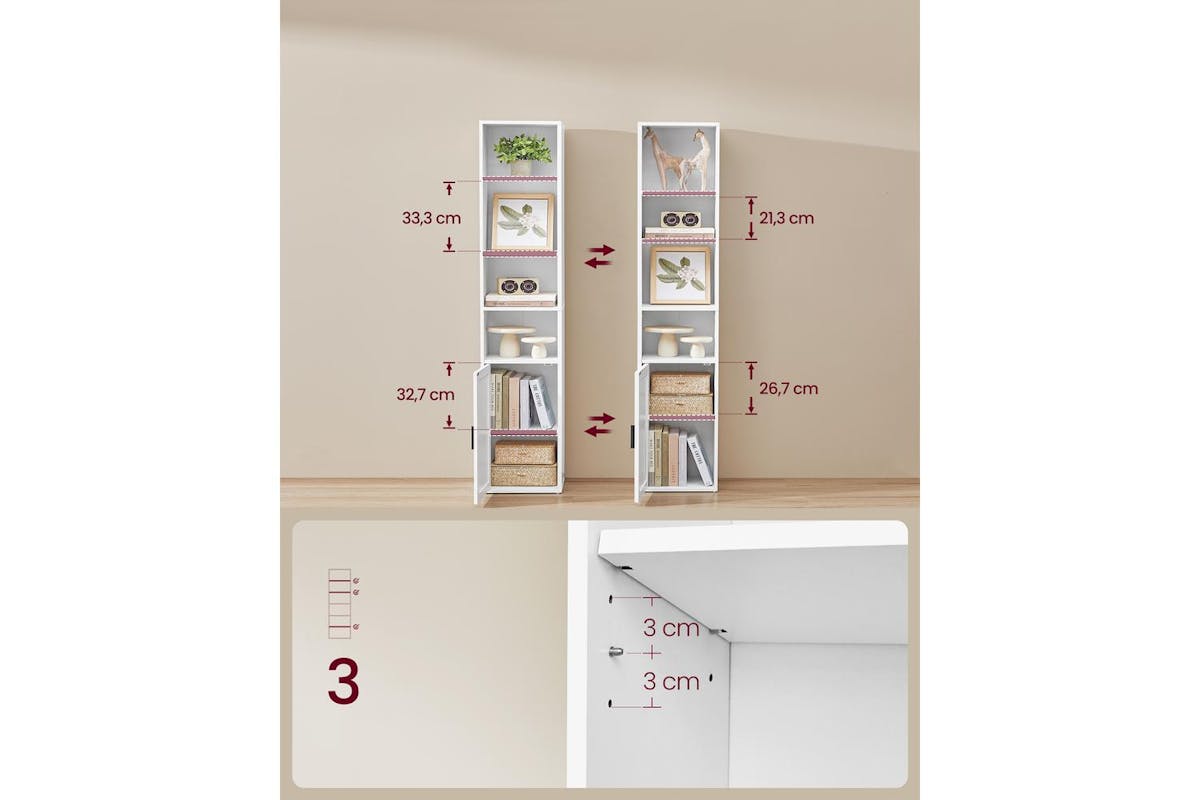 Bookcase | Particleboard And Mdf | 24 X 31.8 X 175 Cm-3