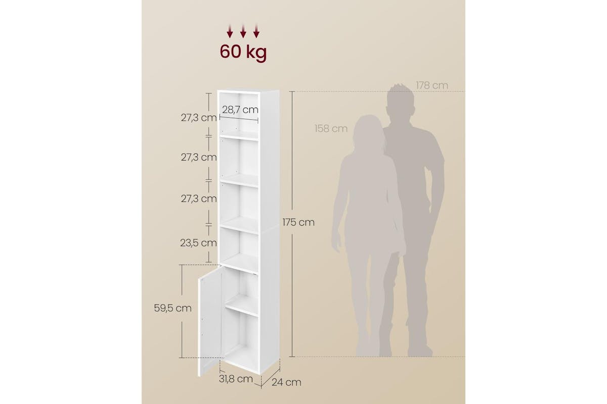 Bookcase | Particleboard And Mdf | 24 X 31.8 X 175 Cm-6