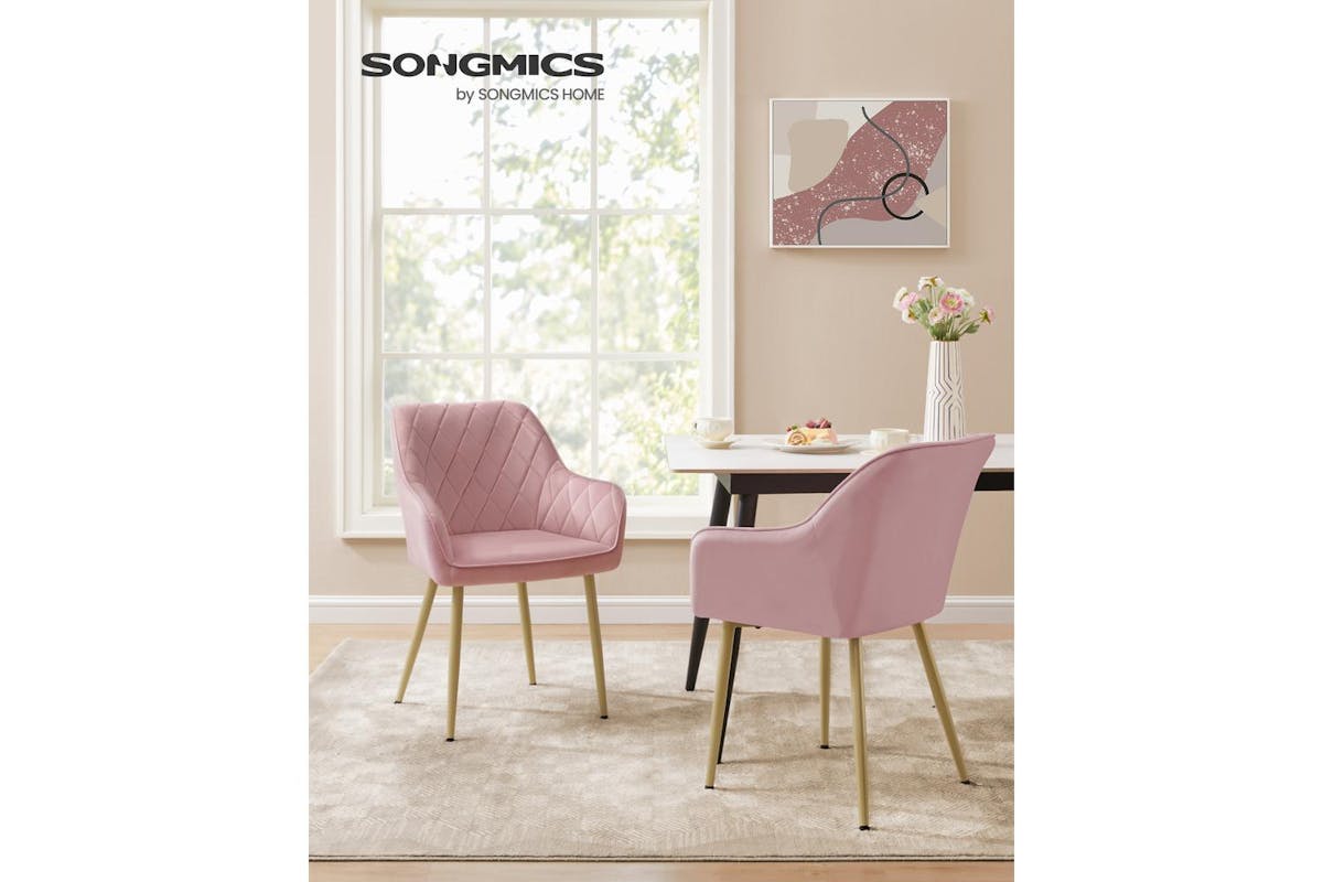 Dining Chair | Dining Chair | Velvet | Pastel Pink-2