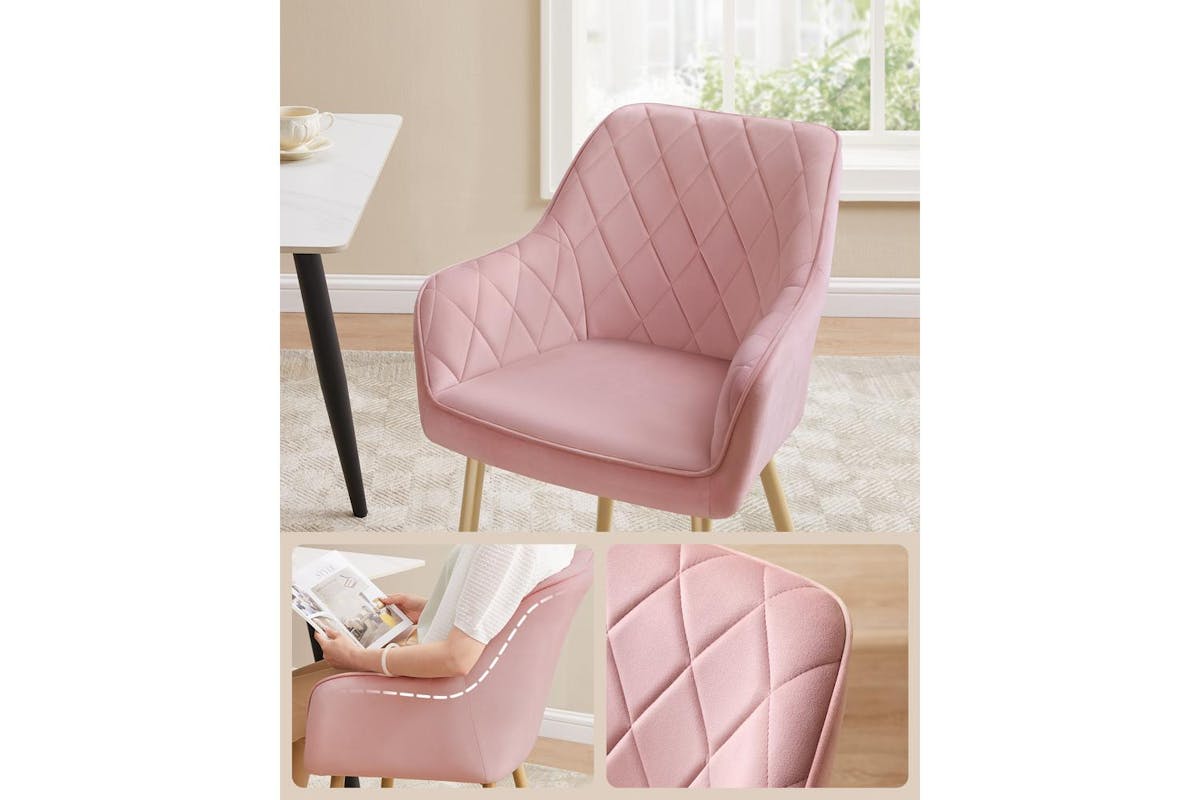 Dining Chair | Dining Chair | Velvet | Pastel Pink-4
