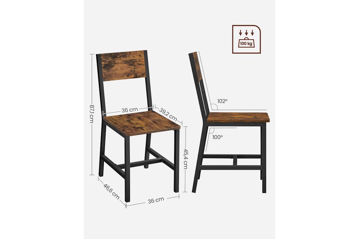 Dining Chairs | Dining Chair | Steel And Wood | Set Of 4-7