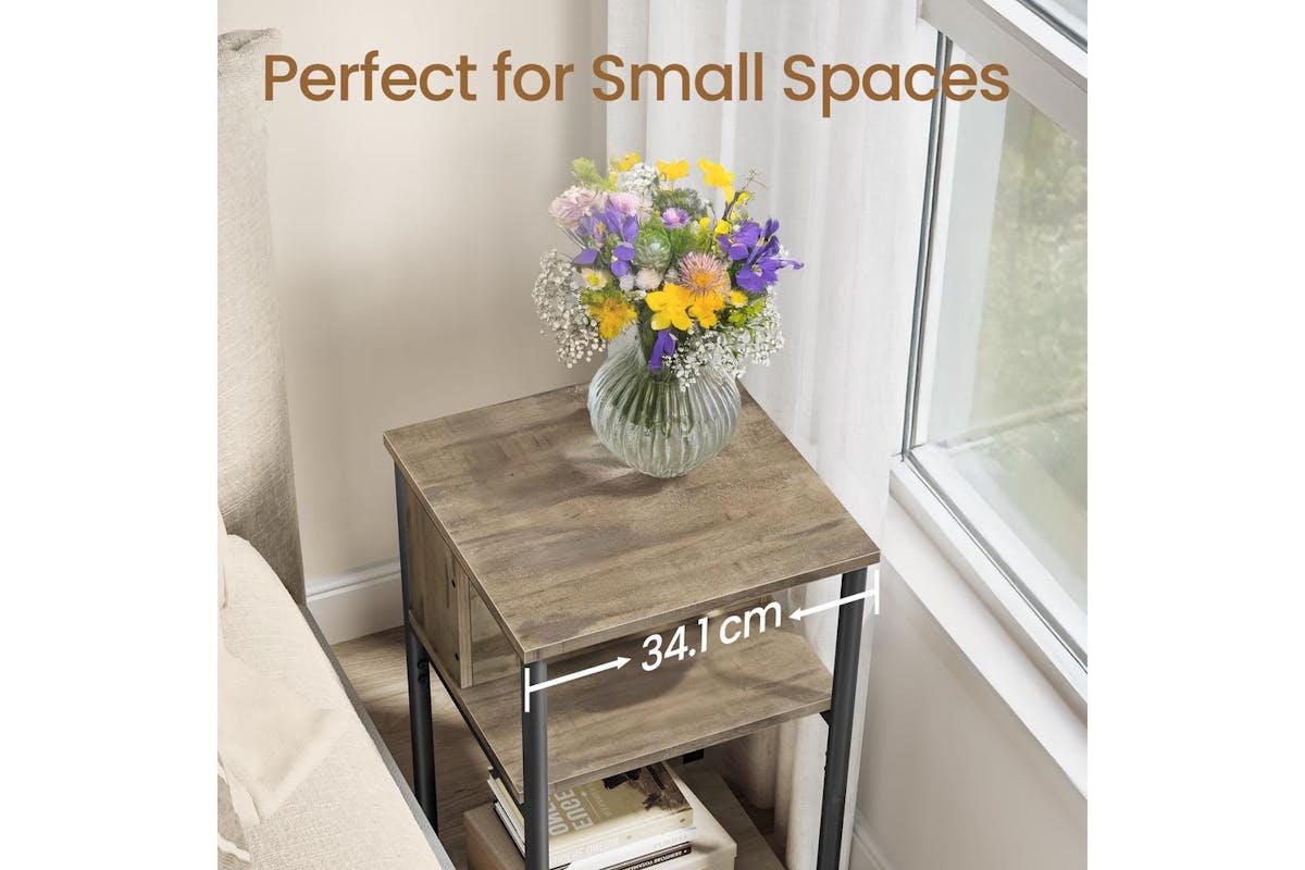 Vasagle End Table | Side Table | Particleboard And Steel | 30 X 34 X 58 Cm-7