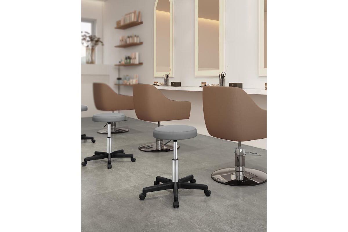 Songmics Bar Stool With Wheels | Faux Leather | Height Adjustable-3