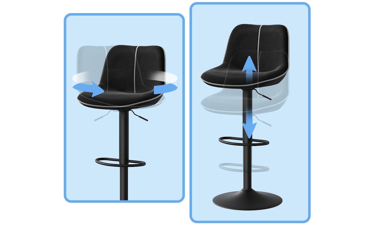 Vasagle Bar Stools | Adjustable Height | Set Of Two-7