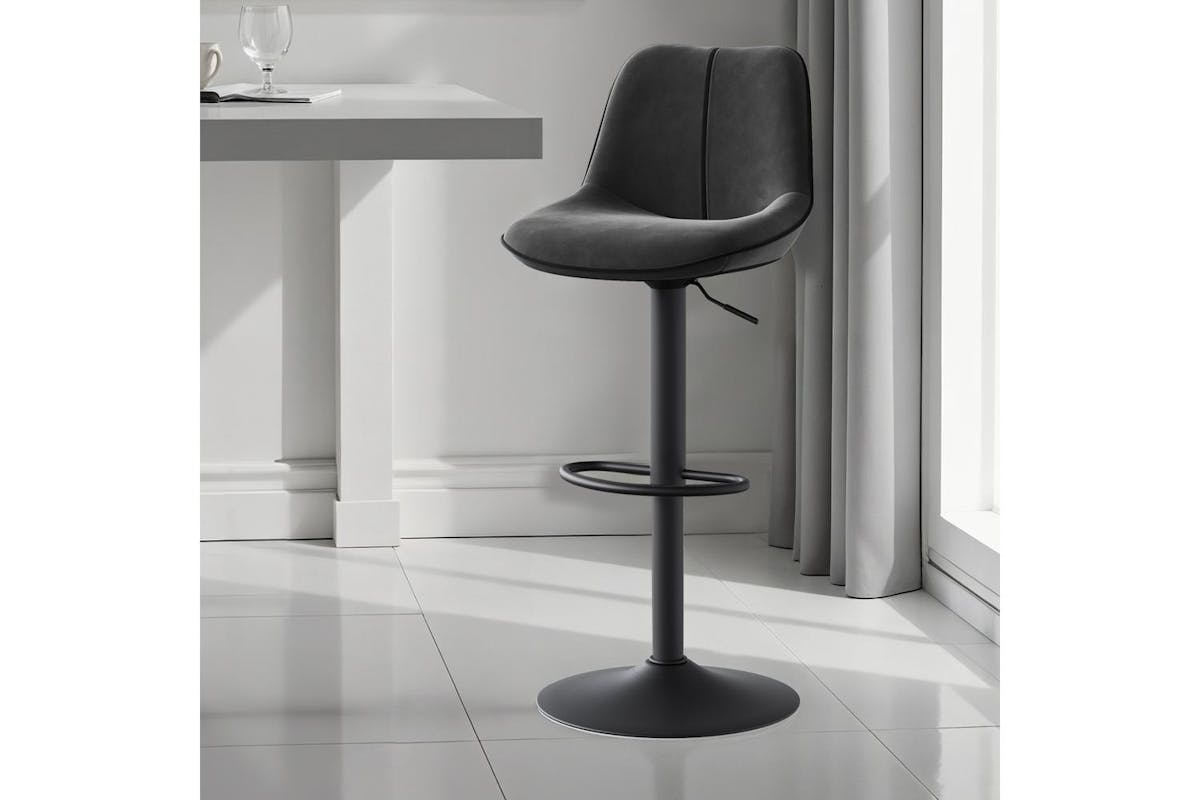 Vasagle Bar Stools | Velvet | Anthracite Gray | Adjustable Height-4