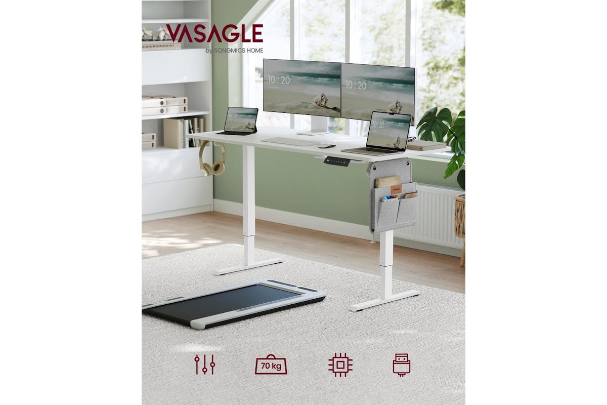 Vasagle Standing Desk | Height Adjustable | Steel Frame | 120cm-2