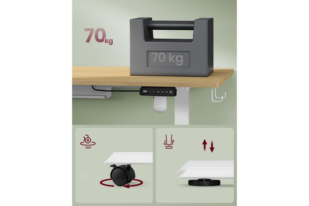 Vasagle Standing Desk | Height Adjustable | Steel Frame | 120cm-8