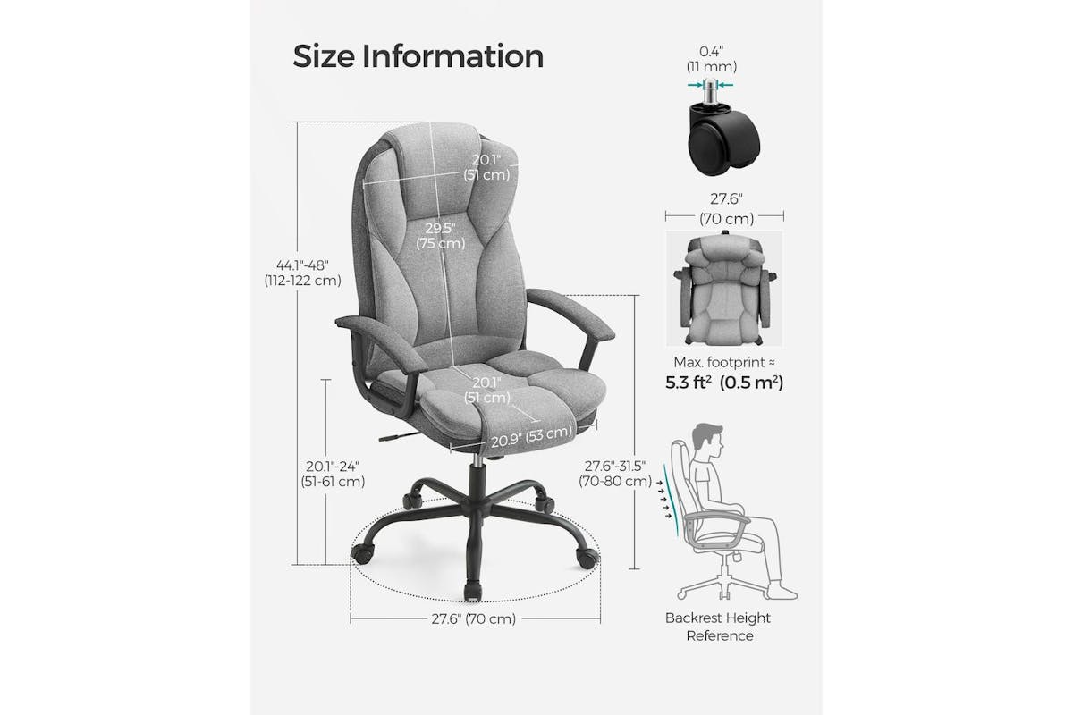 Office Chair | Office Chair | Pu Leather | Adjustable Height-3