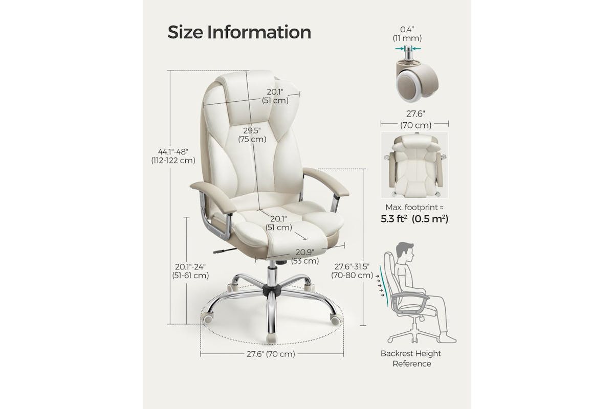 Office Chair | Office Chair | Pu Leather | Adjustable Height-3