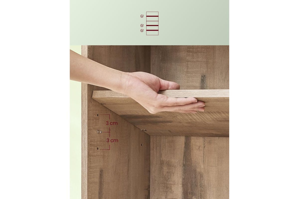 Vasagle Bookcase | Open Storage Shelf | Particleboard | 24 X 60 X 134.2 Cm-6
