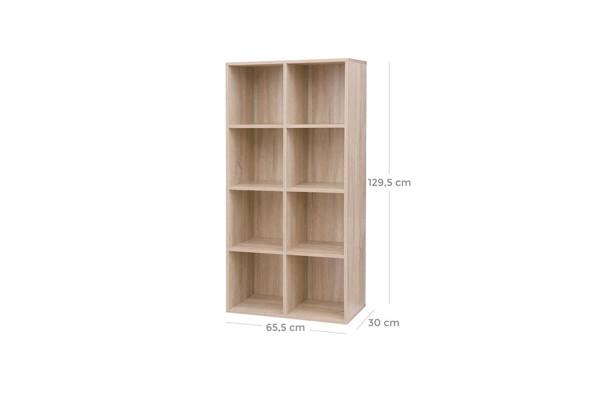 Vasagle Bookcase | Particleboard | Oak Finish | 65.5 X 30 X 129.5 Cm-4