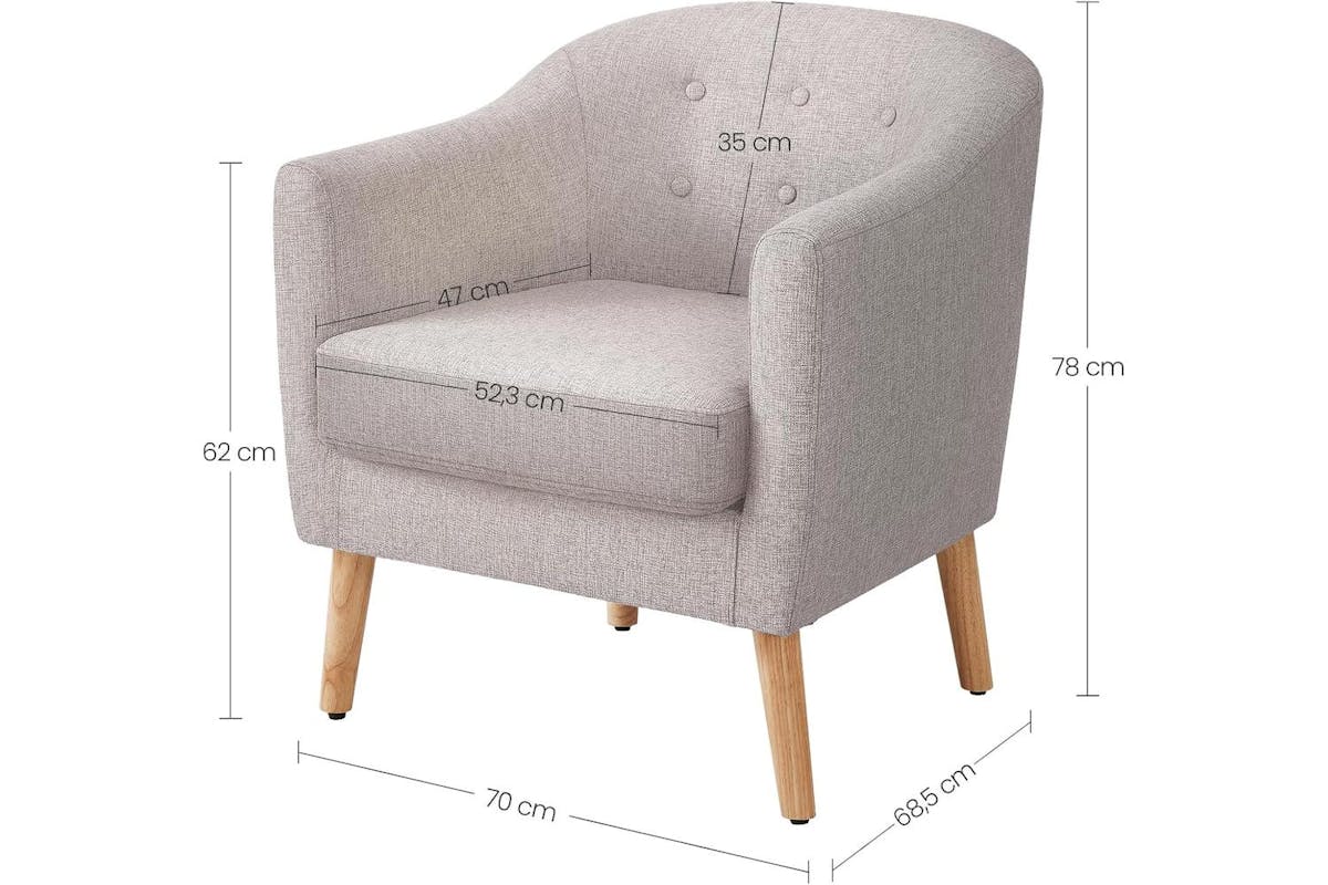 Lounge Chair | Armchair | Fabric | Standard Size-3