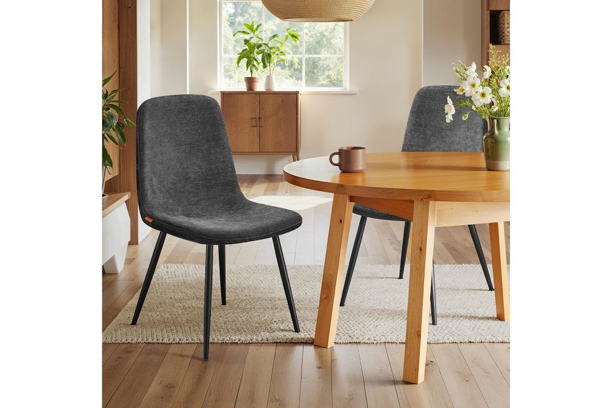 Dining Chairs | Dining Chair | Chenille Fabric And Pu | Standard Size-4